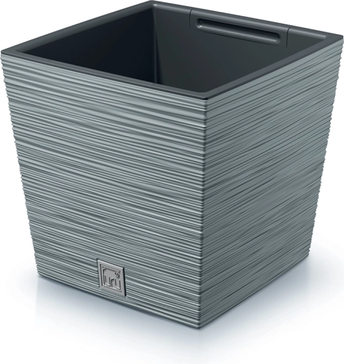 Furu Square Low Planter 30 cm – Concrete Gray