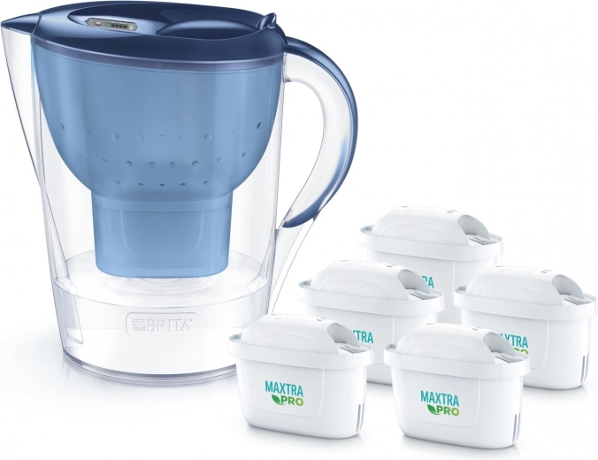 Филтрираща кана 3,5 л BRITA Marella XL + 5 филтъра MAXTRA PRO Pure Performance, синя
