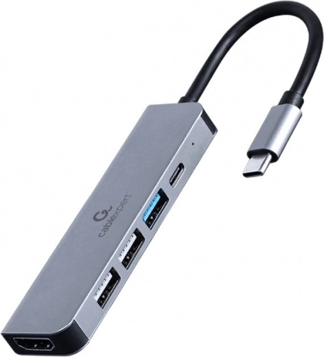 Мултифункционален USB-C адаптер 5в1 с PD, HDMI и USB портове