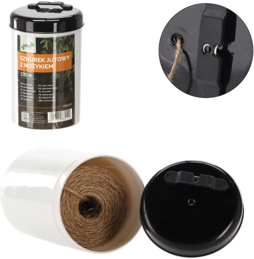 Jute Twine 100 m in a Tube with Cutter
