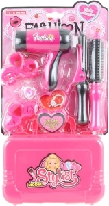 Hairdressing set with suitcase for children