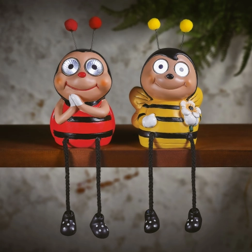 Solar Bee Figurine with LED Lighting - 1 piece