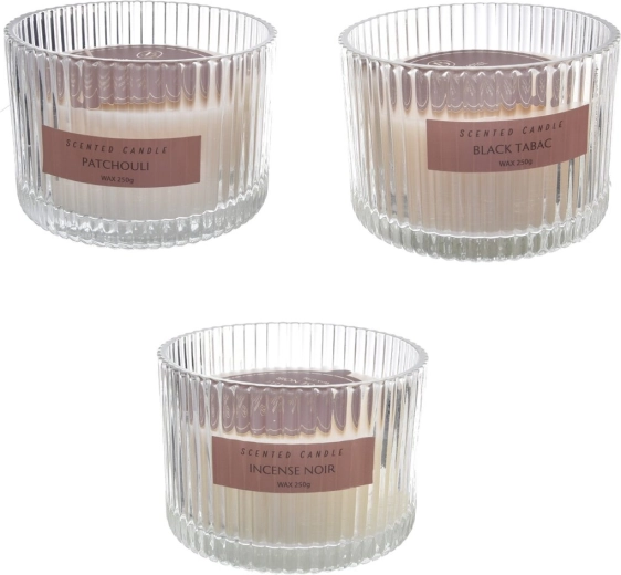 Scented candle in glass RIB white 710 g
