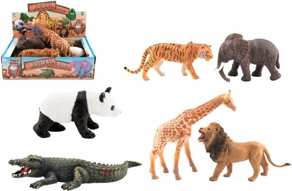 Safari Animal Set Made of Plastic (11–17 cm)