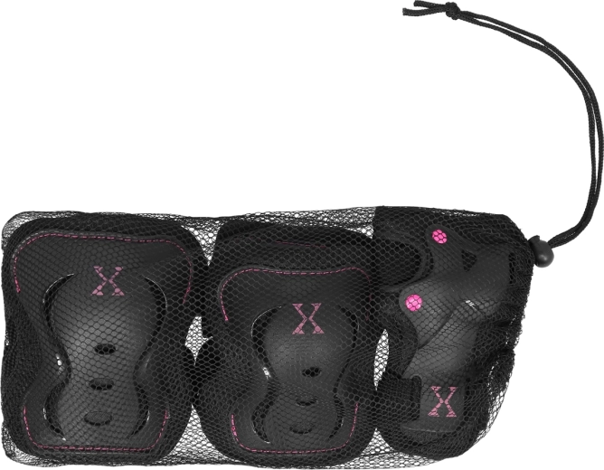 NILS Extreme H320 Protective Gear Set for Roller Sports (Black-Pink) – L