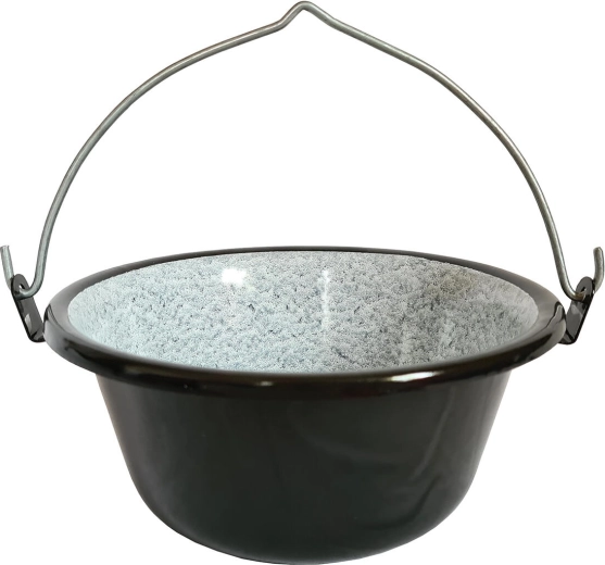 Serving cauldron 0.8 l enamel black