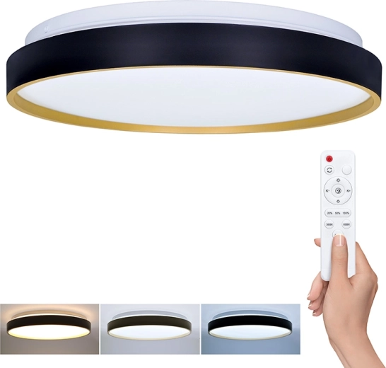 Solight таванно и стеннo LED осветително тяло Cala с дистанционно управление 48 W, 3360 lm, 38 cm, димируемо, CCT