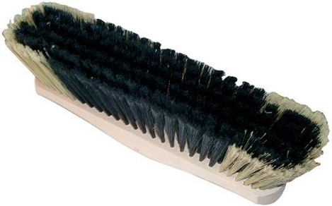 Broom 28 cm wooden unvarnished with PET bristles, without thread