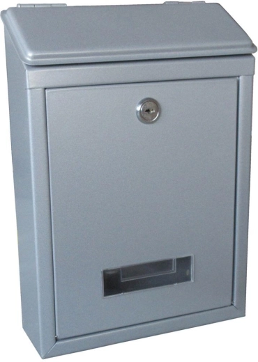 Пощенска кутия сива 210 × 300 × 60 mm от поцинкована стомана