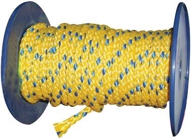 Braided coreless polypropylene rope 8 mm, multicolor, 15 m