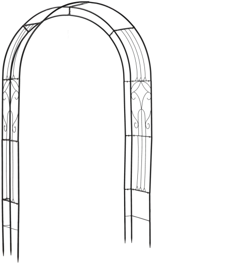 Градинска пергола от метал 145 × 38 × 240 см