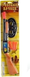 Western set with rifle, suction darts, and mask