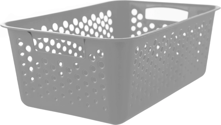 Art storage basket, gray, 30 × 20 × 11 cm