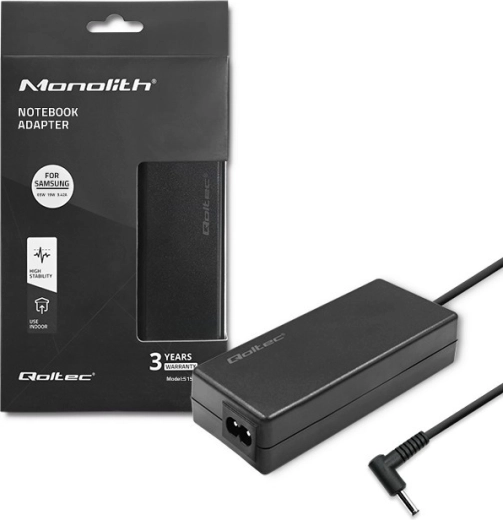 65 W Power Adapter for Samsung (19 V, 3.42 A), 3.0 × 1.0 mm connector