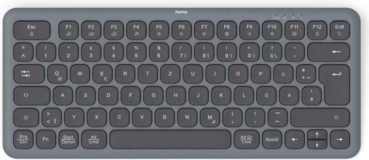Wireless Keyboard Hama WK-500 Multi-device Black and Gray