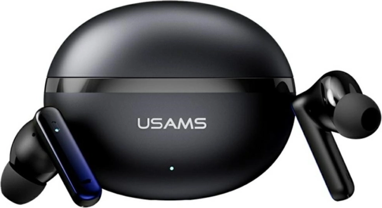 Безжични слушалки USAMS Echo E02 TWS с ANC и ENC, черни