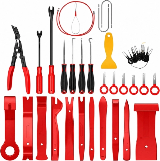 41-piece universal kit for clips, fasteners and the radio