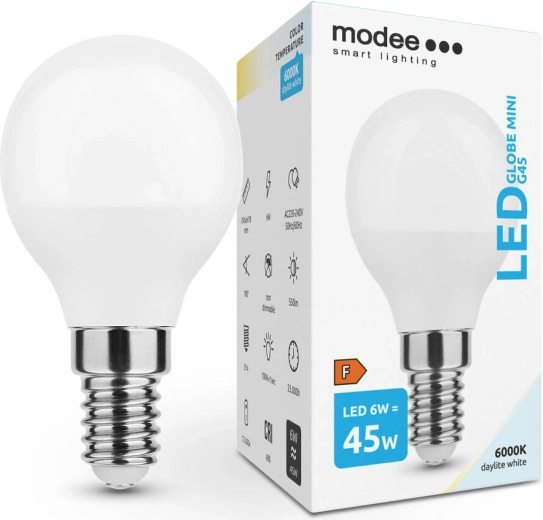 LED Bulb Modee Lighting Globe Mini G45 6 W E14 cool white