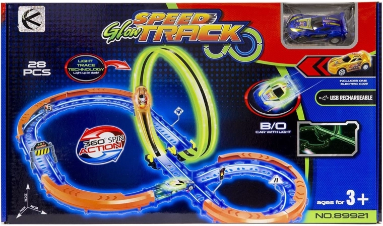 Glow-in-the-dark racetrack - 1 piece