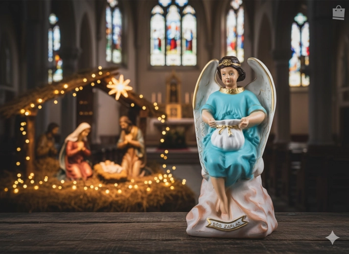 Decorative angel figurine money box 38 cm