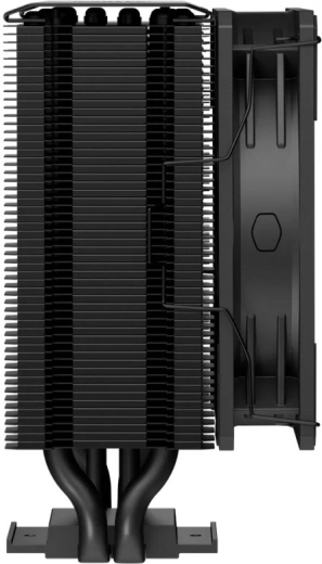 Quiet 120 mm fan and dense fins