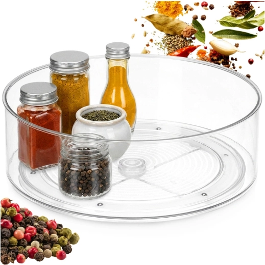 Raised rim helps keep items in place