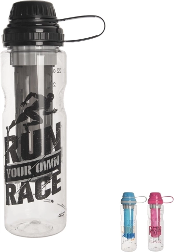 Спортна тританова бутилка Run с филтър 0,75 л (цветен микс)