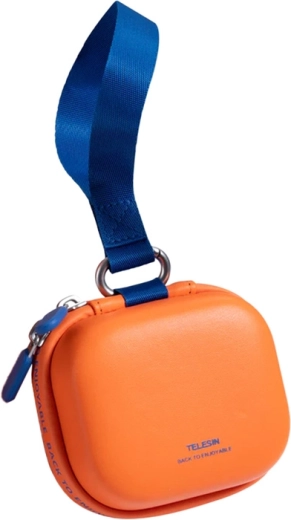 Telesin universal mini EVA carrying case for action cameras – orange