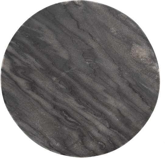 Round trivet with a marble look, grey, 24 cm