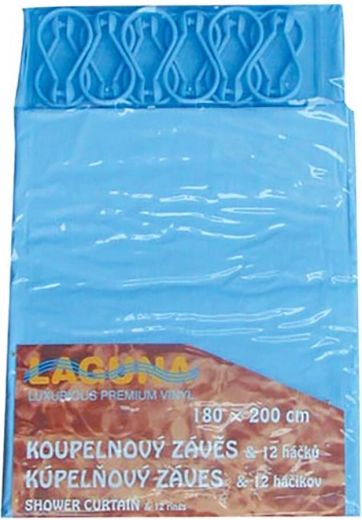 UNI bathroom curtain 180 × 180 cm made of PEVA, 12 hooks, mix of colors