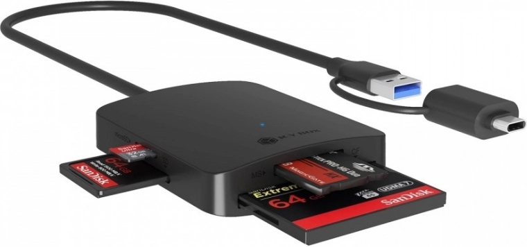 Четец на карти 4в1 USB Type-C + A