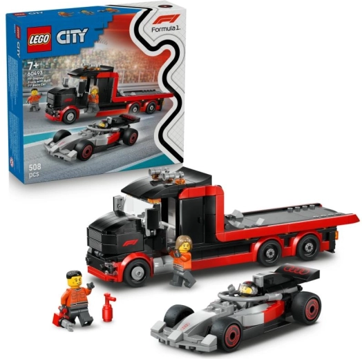 City F1 Truck with AUDI F1 Race Car