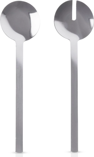 Stainless steel salad spoons, silver, 2 pcs
