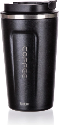 Travel Thermal Mug 450 ml black stainless steel