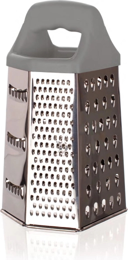 Six-sided stainless steel grater 22.5 cm Culinaria Grey