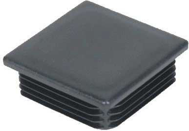 Square plug 60 mm made of LDPE, black