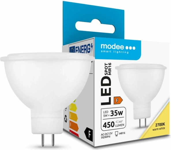 LED Bulb Modee Lighting GU5.3 MR16 5 W warm white 2700 K, 450 lm, 100°