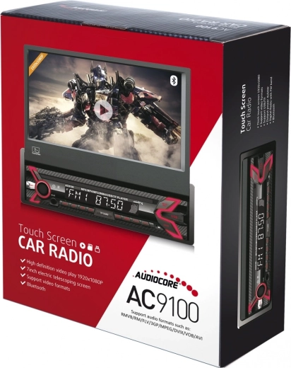 Retractable 7" touchscreen display for video and control
