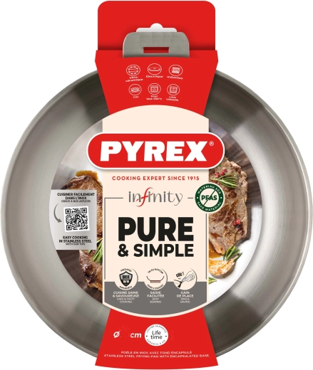 Тиган Infinity 20 см Pyrex със сваляща се дръжка