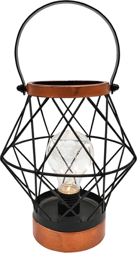 Solight decorative metal lantern with micro LED bulb, warm white, 20 cm