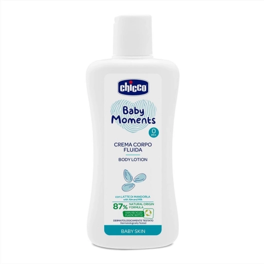 Chicco бадемово мляко за тяло Baby Moments 200 ml