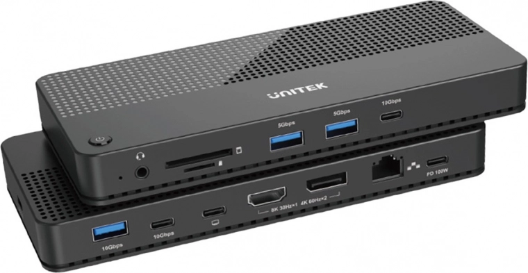 Мултифункционална докинг станция Unitek 12в1 USB-C HDMI USB 4 PD