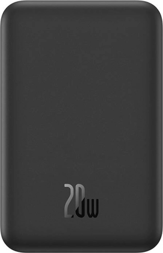 Magnetic mini power bank BASEUS 5000 mAh with MagSafe, USB‑C 20 W, black