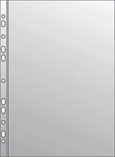 A5 polypropylene sheet protector with Euro-punched strip, textured surface 45 µm