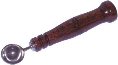 Stainless steel apple corer with wooden handle