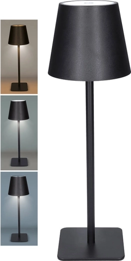 Solight Lucca rechargeable LED lamp 120 lm, dimmable, CCT, black