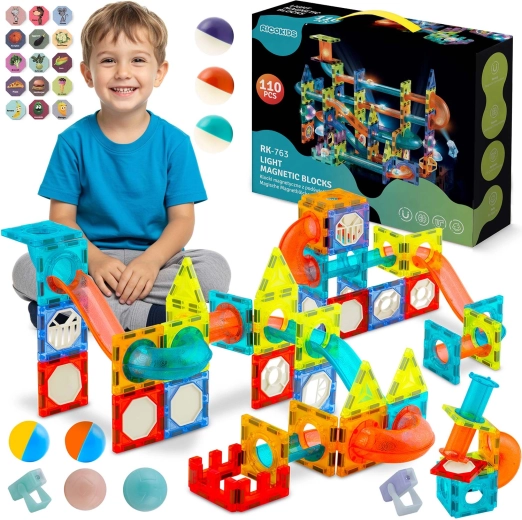 Магнитен конструктор със светлинни ефекти Ricokids XL комплект