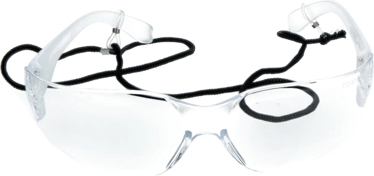 Clear polycarbonate safety glasses