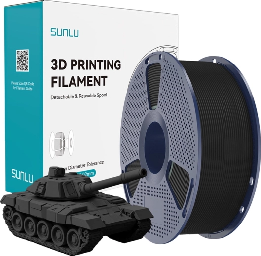 Sunlu pla+ high-speed черен филамент за 3D печат 1,75 mm