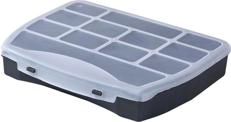 DOMINO Organizer 250 × 200 × 44 mm, black/transparent